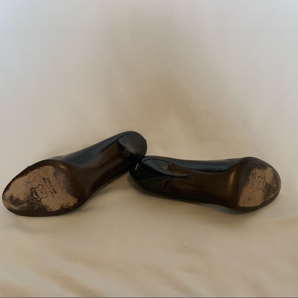 Stuart Weitzman Patent Leather Open Toed Heels - Picture 2 of 6